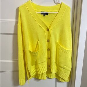 Pomander Place Yellow Cardigan Sweater V-Neck Size Small Tuckernuck